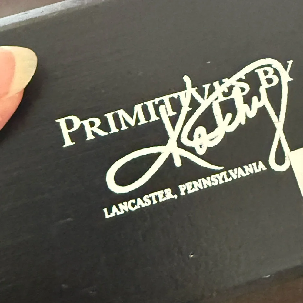 Primitives by Kathy Photo Block Sign Black White 5x3” 27570